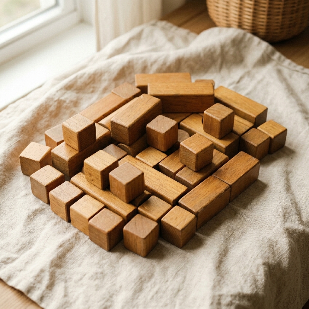 Cubes en bois Brio set 50 pièces